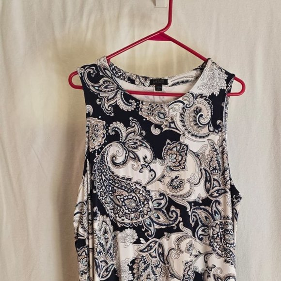 J. Jill Dresses & Skirts - J Jill Maxi Dress XL - navy blue with light copper and turquoise accents